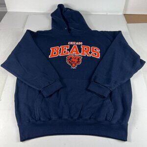 VTG 90s NFL Chicago Bears Football Sweatshirt Adult Medium Blue Pullover Hoodie